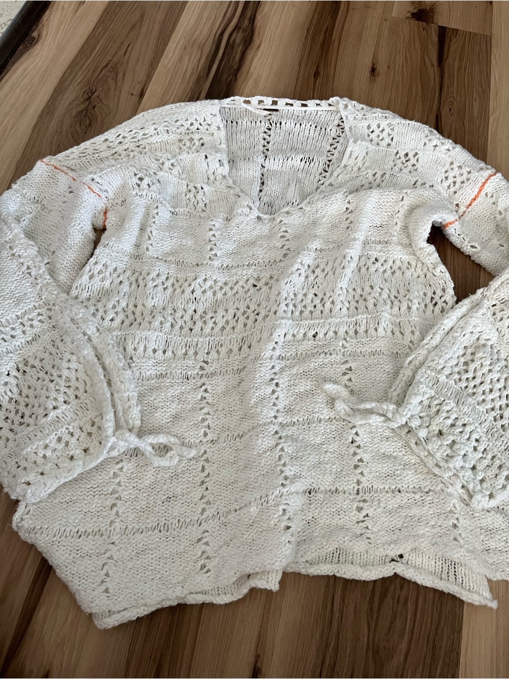 Free people Women’s white crochet knit tunic top Small